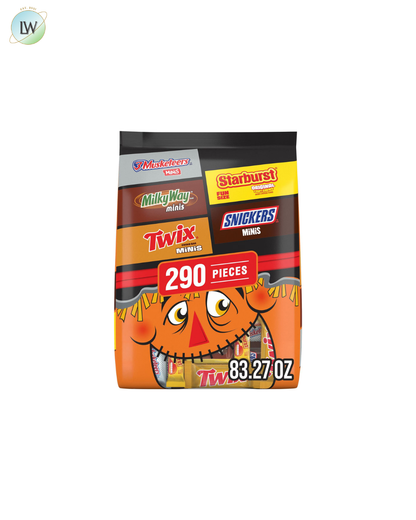 Mars Halloween Variety Pack Mini & Fun Size Assorted Candy, 83.27 oz. (290 Pcs.)