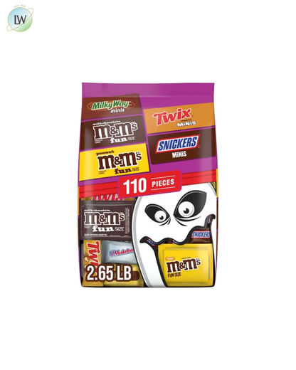Mars Halloween Variety Pack Mini & Fun Size Chocolate Candy, 42.55 oz. (110 Pcs.)
