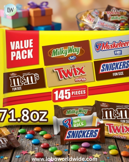 Mars Milk Chocolate Variety Pack Candy, 145 pcs.