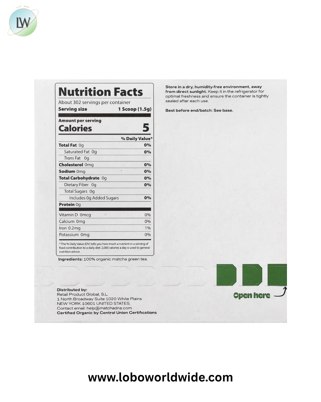 Matcha DNA, Certified Organic Matcha Tea