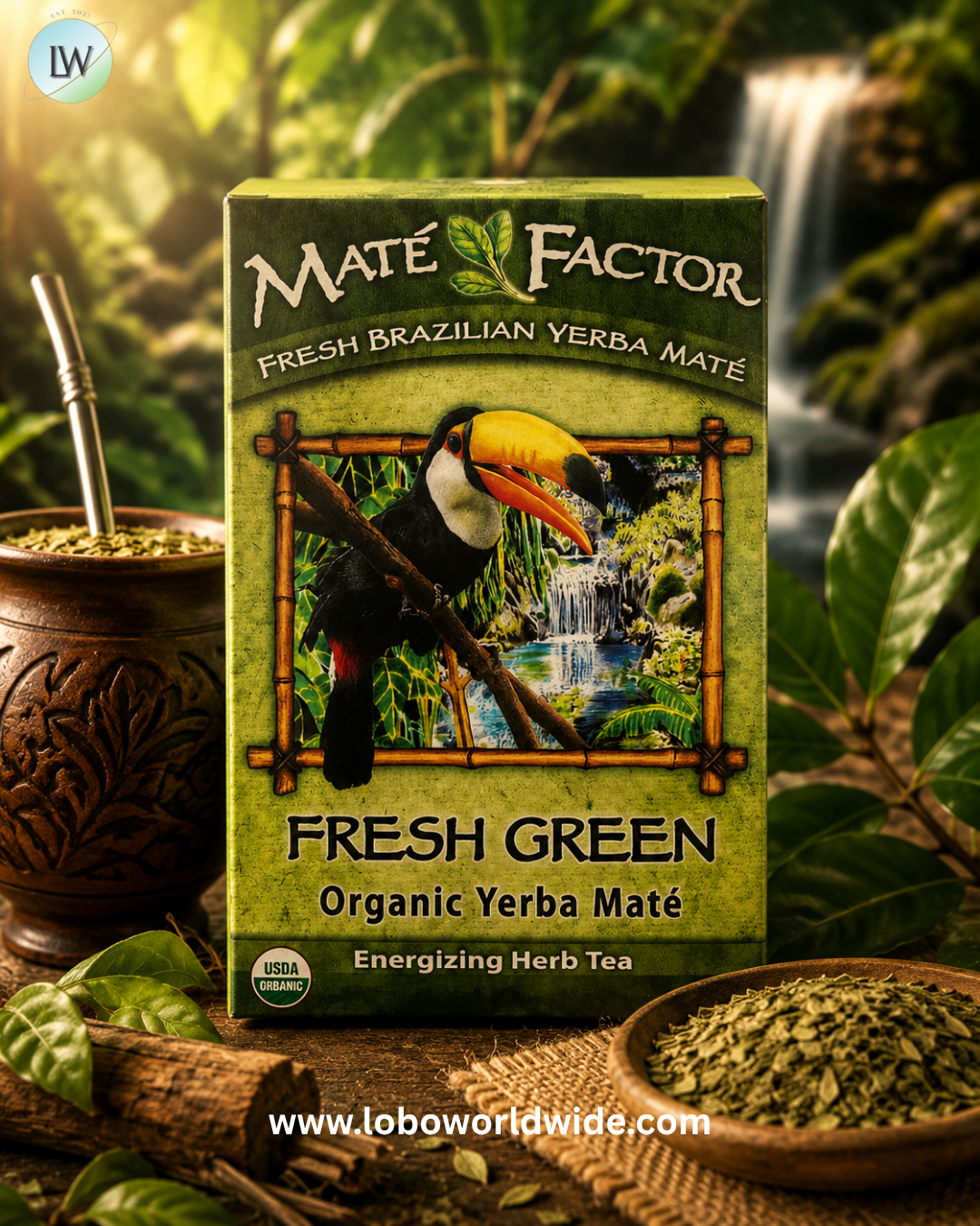 Mate Factor, Organic Yerba Mate, Fresh Green, 24 Tea Bags, 2.96 oz (84 g)
