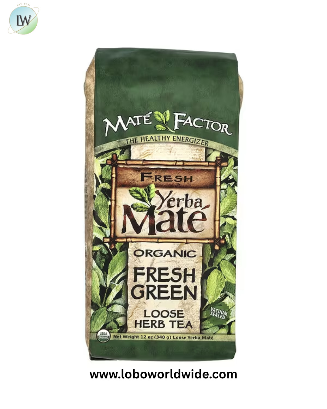 Mate Factor, Organic Yerba Mate, Loose Herb Tea, Fresh Green, 12 oz (340 g)