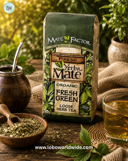 Mate Factor, Organic Yerba Mate, Loose Herb Tea, Fresh Green, 12 oz (340 g)