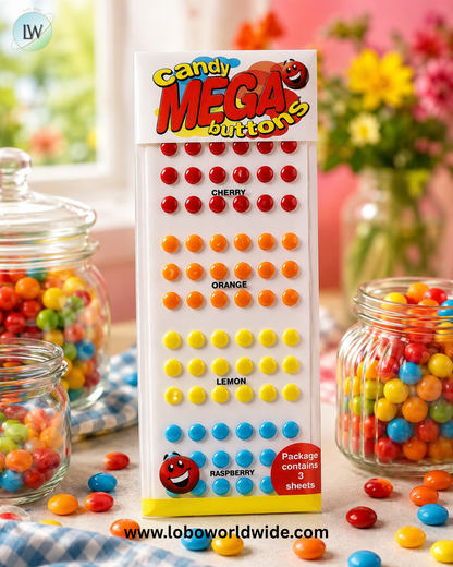 Mega Buttons Candy - 24ct