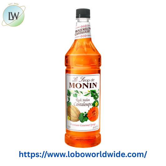 Monin Premium Rock Melon Cantaloupe Flavoring Syrup 1 Liter