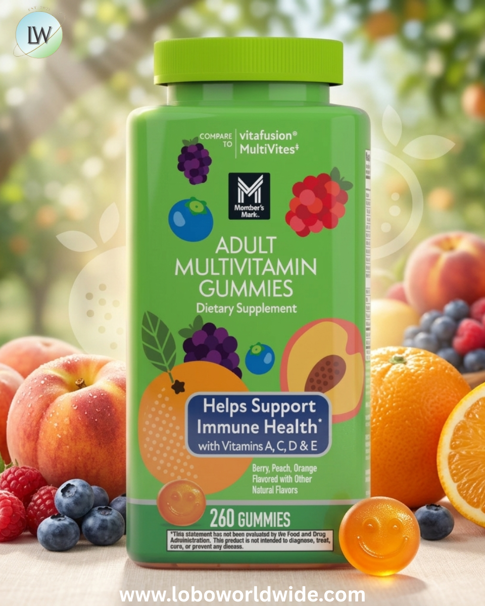 Member's Mark Adult Multivitamin Gummies, Assorted Fruit Flavors, 260 ct.