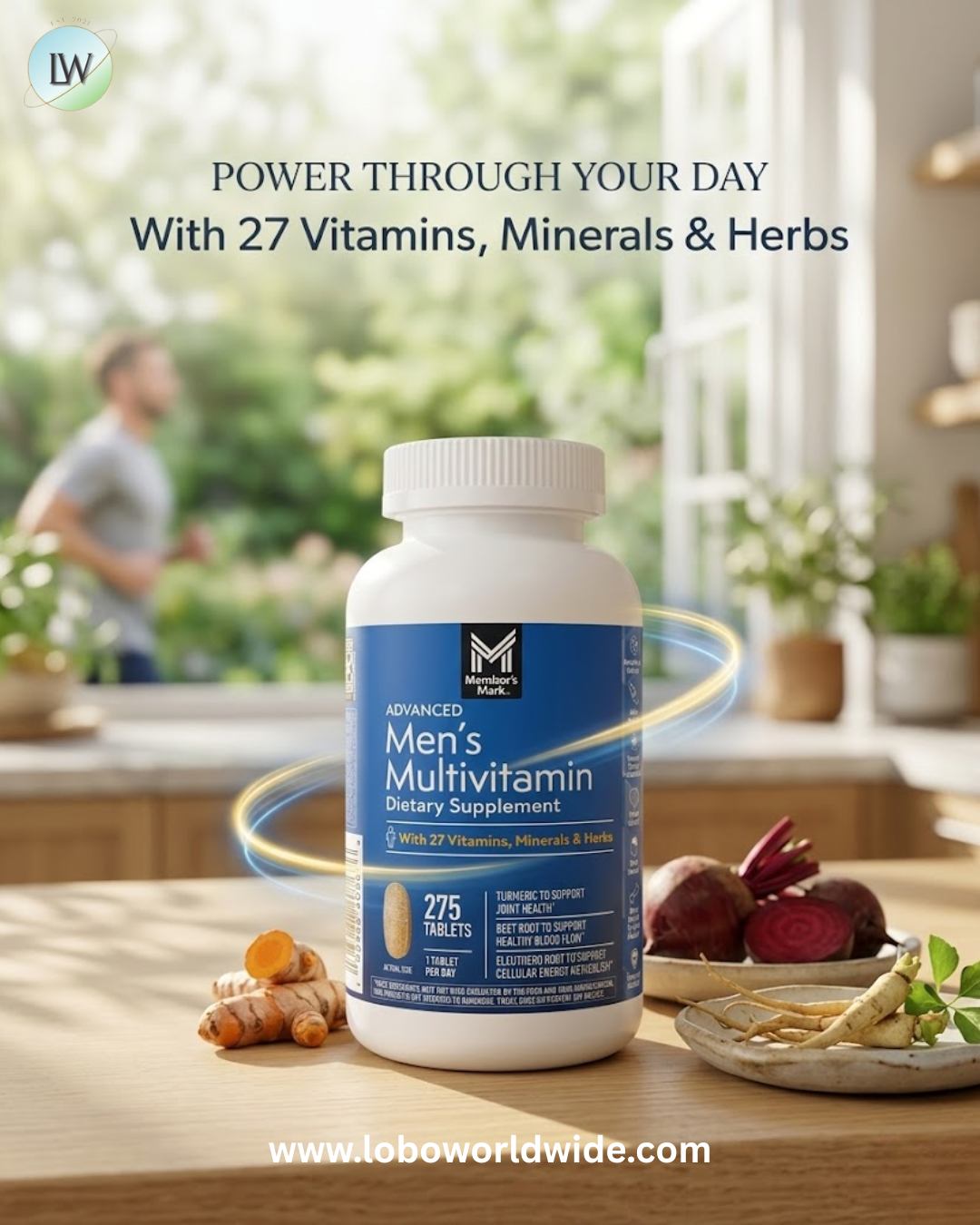 Member's Mark Advanced Men's Multivitamin Tablets, 275 ct.
