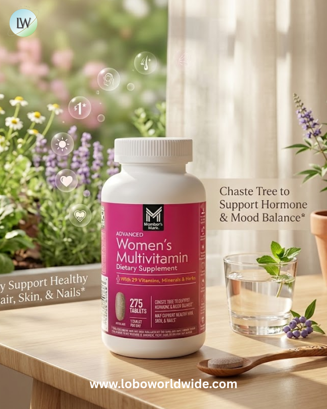 Member's Mark Advanced Women's Multivitamin Tablets, 275 ct.