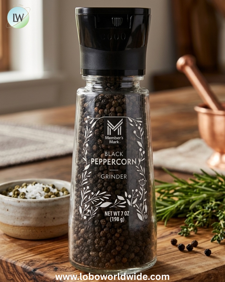 Member's Mark Black Pepper Grinder, 7 oz.