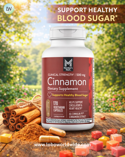 Member's Mark Clinical Strength Cinnamon 500 mg. Capsules, 170 ct.
