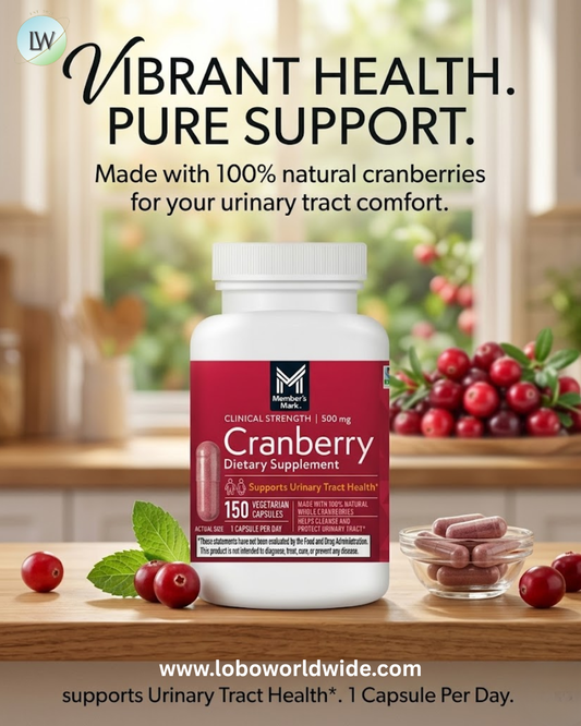 Member's Mark Clinical Strength Cranberry Capsules, 500 mg, 150 ct.