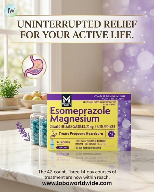 Member's Mark Esomeprazole Magnesium Capsules, 20 mg, 42 ct.