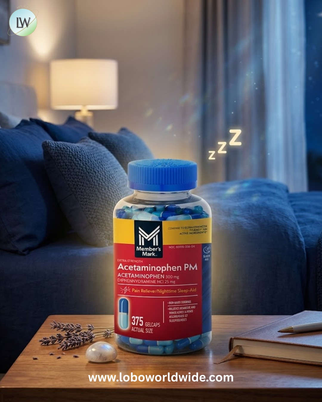 Member's Mark Extra Strength Acetaminophen PM Gelcaps, 375 ct.