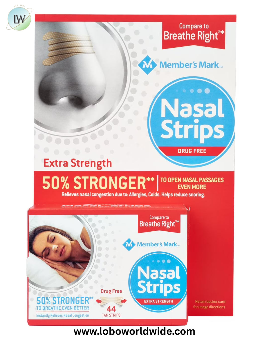Member's Mark Extra Strength Drug Free Nasal Strips, Tan, 44 ct.