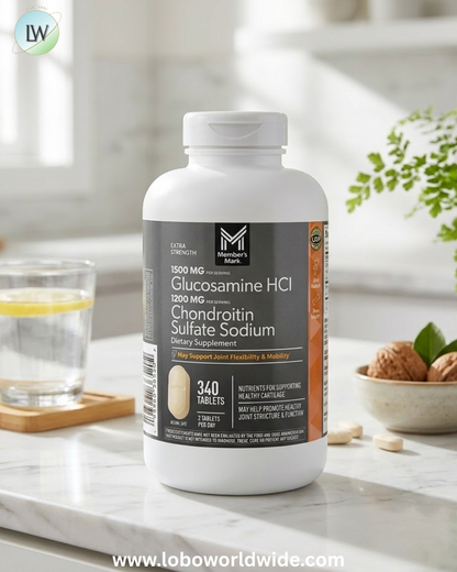 Member's Mark Extra Strength Glucosamine HCl and Chondroitin Sulfate Sodium Tablets, 340 ct