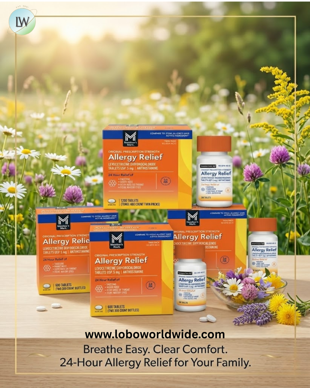 Member's Mark Levocetirizine Tablets, 5 mg, 400 ct.