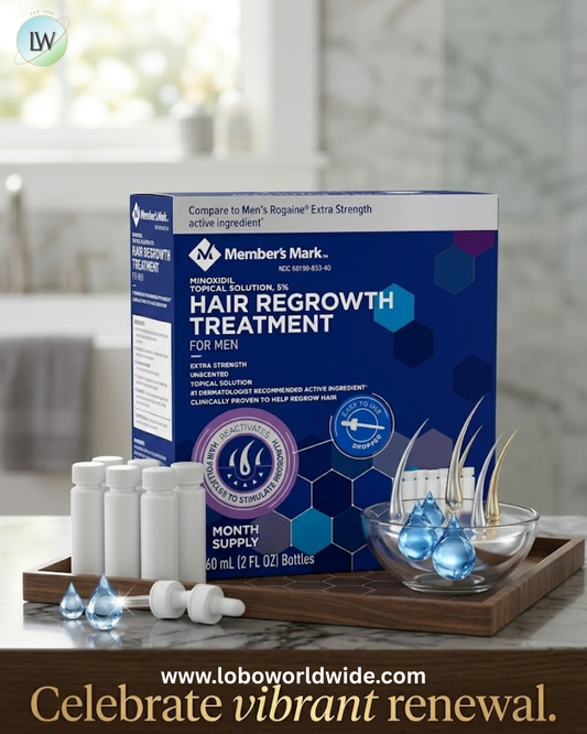 Member's Mark Minoxidil 5%, Hair Regrowth Treatment for Men, 2 fl. oz., 6 ct.