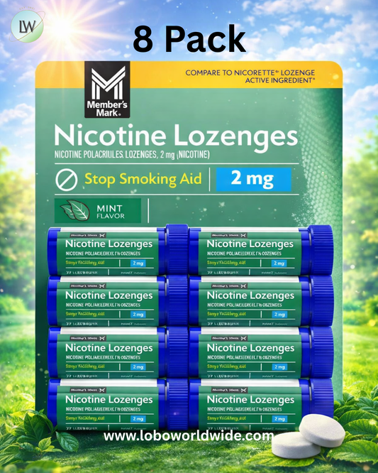 Member's Mark Nicotine Lozenge 2mg, Mint Flavor (27 ct., 8pk.)