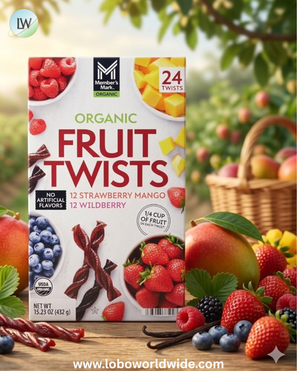 Member's Mark Organic Fruit Twist, Variety Pack, 0.63 oz., 24 pk.