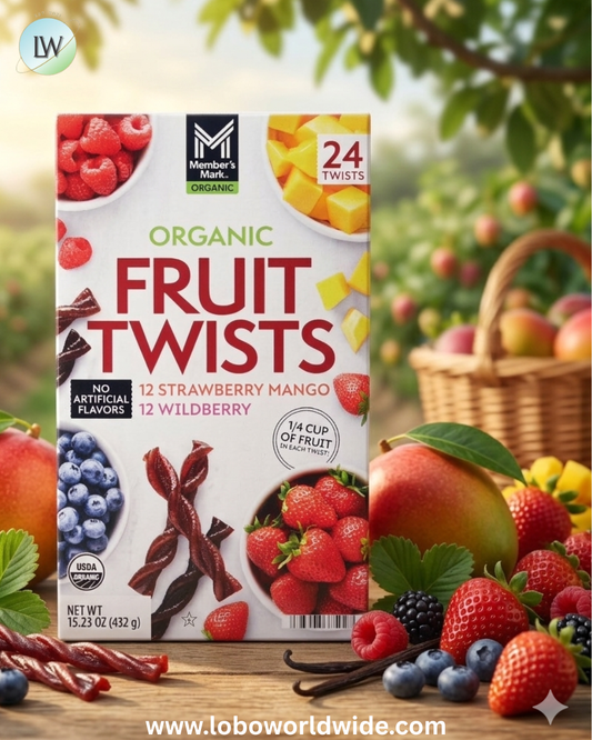 Member's Mark Organic Fruit Twist, Variety Pack, 0.63 oz., 24 pk.