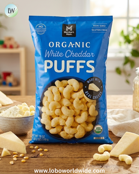 Member's Mark Organic White Cheddar Puffs, 18 oz.