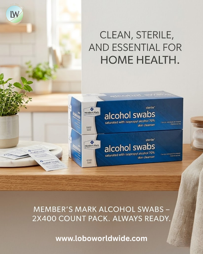 Member's Mark Sterile Alcohol Swabs, 70% Isopropyl Alcohol, 800 ct.
