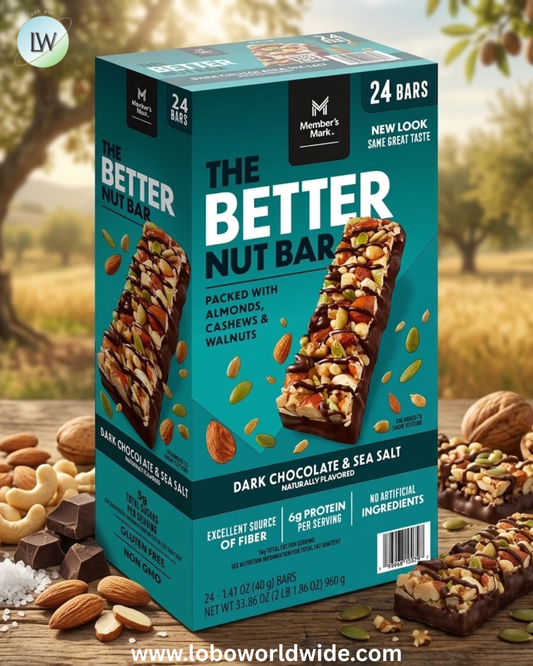Member's Mark The Better Nut Bar, Dark Chocolate and Sea Salt, 24 ct.