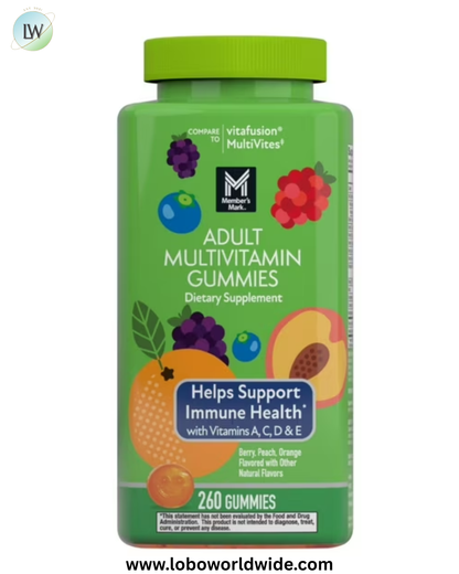 Member's Mark Adult Multivitamin Gummies, Assorted Fruit Flavors, 260 ct.