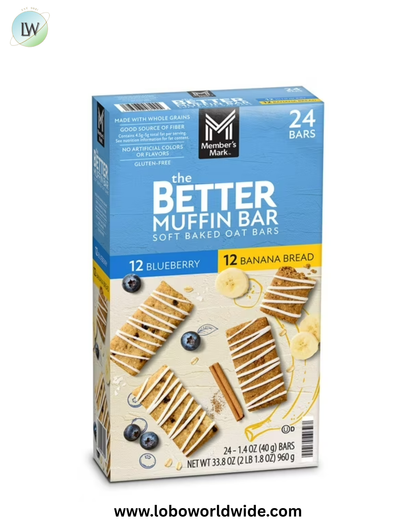 Member's Mark Better Muffin Bar Variety Pack, 24 ct.