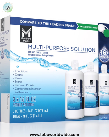 Member's Mark Multi-Purpose Contact Lens Solution, 16 fl. oz., 3 pk.
