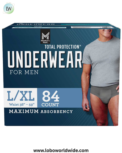 Member's Mark Total Protection Incontinence Underwear for Men, Choose Size