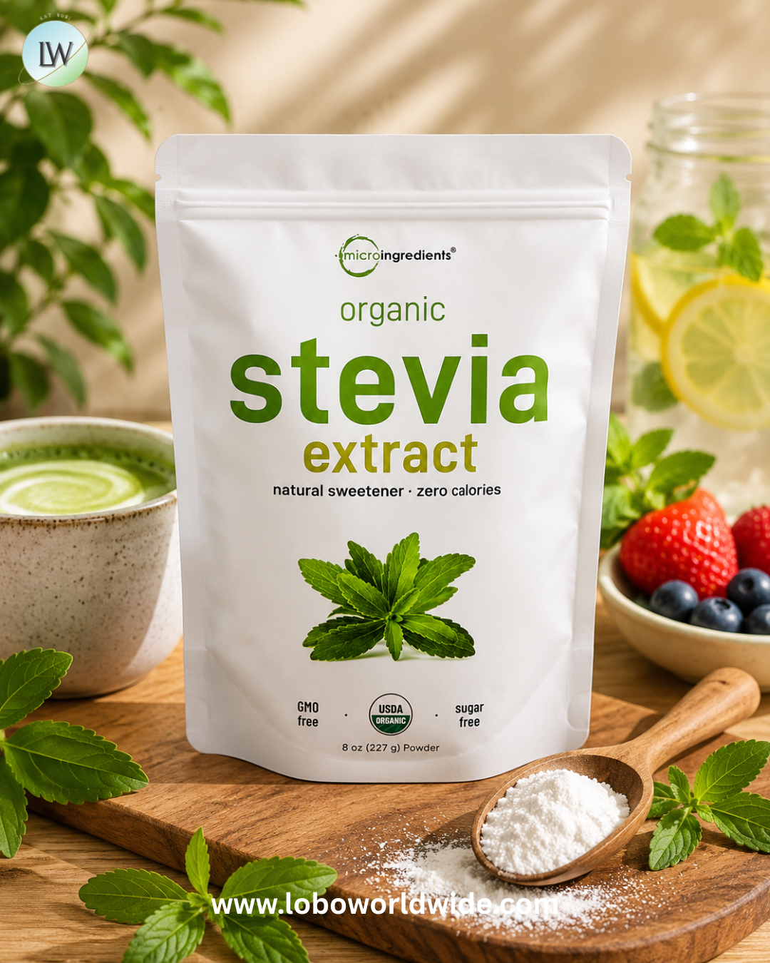 Micro Ingredients, Organic Stevia Extract, 4 oz (113 g)