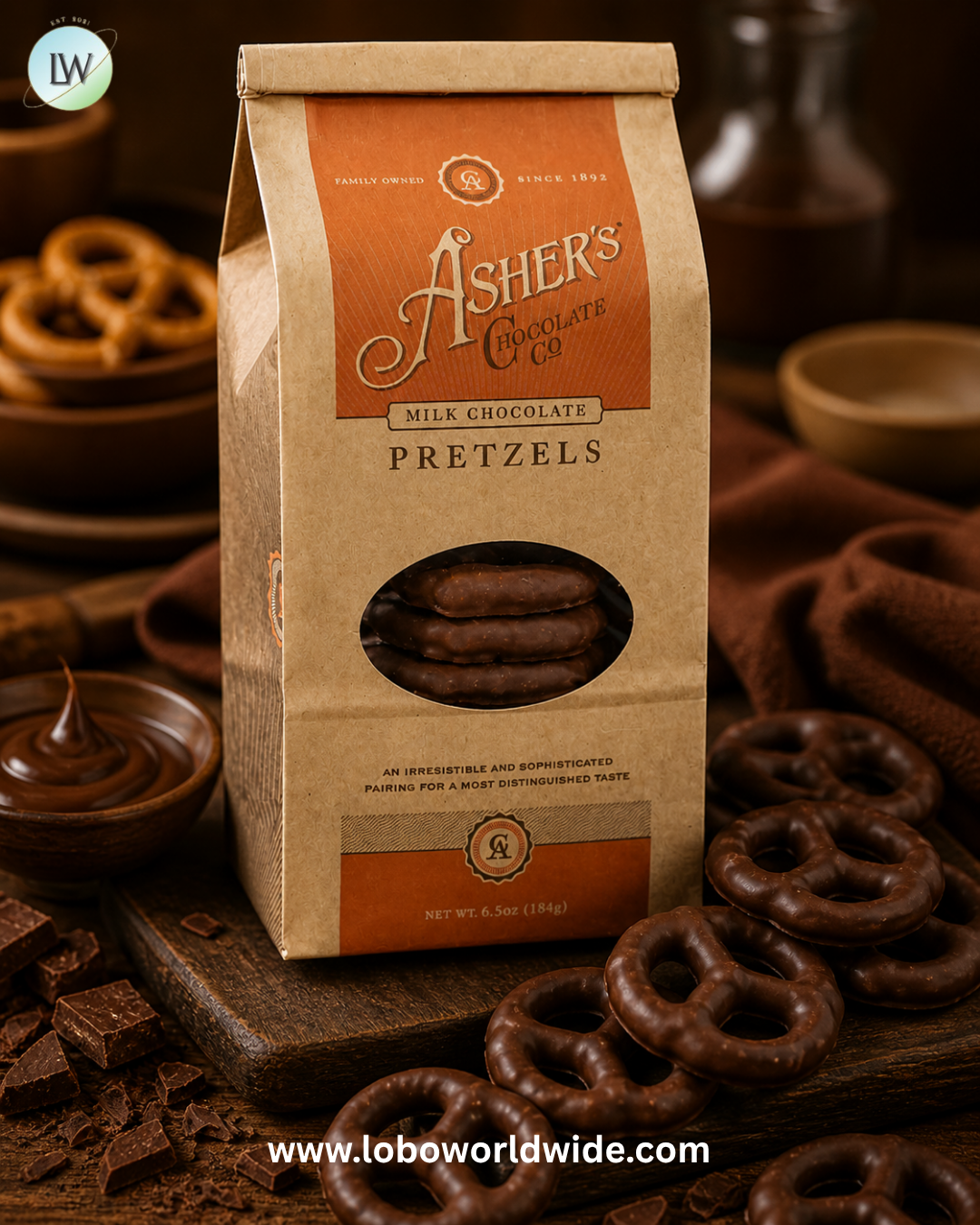 Milk Chocolate Pretzel Coffee Bags - 12ct