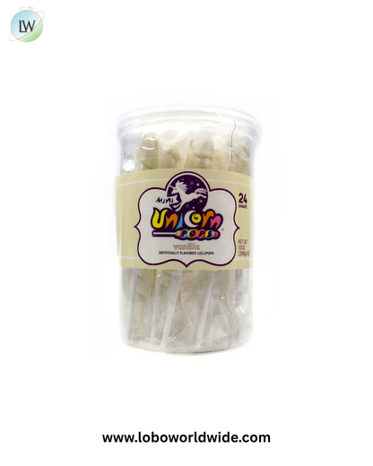 Mini White Unicorn Lollipops - 24 Piece