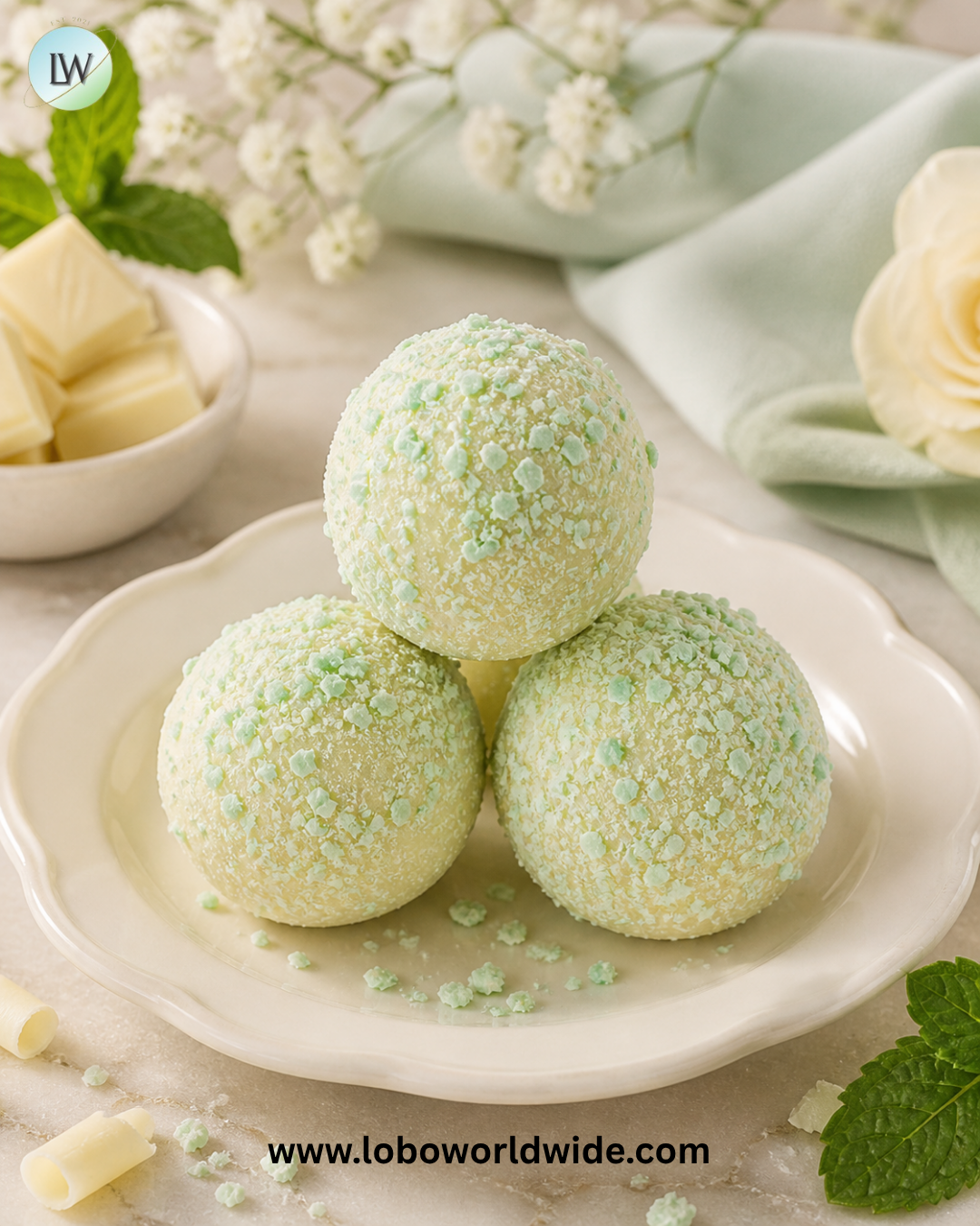 Dessert Birnn Truffles White Chocolate - 24ct