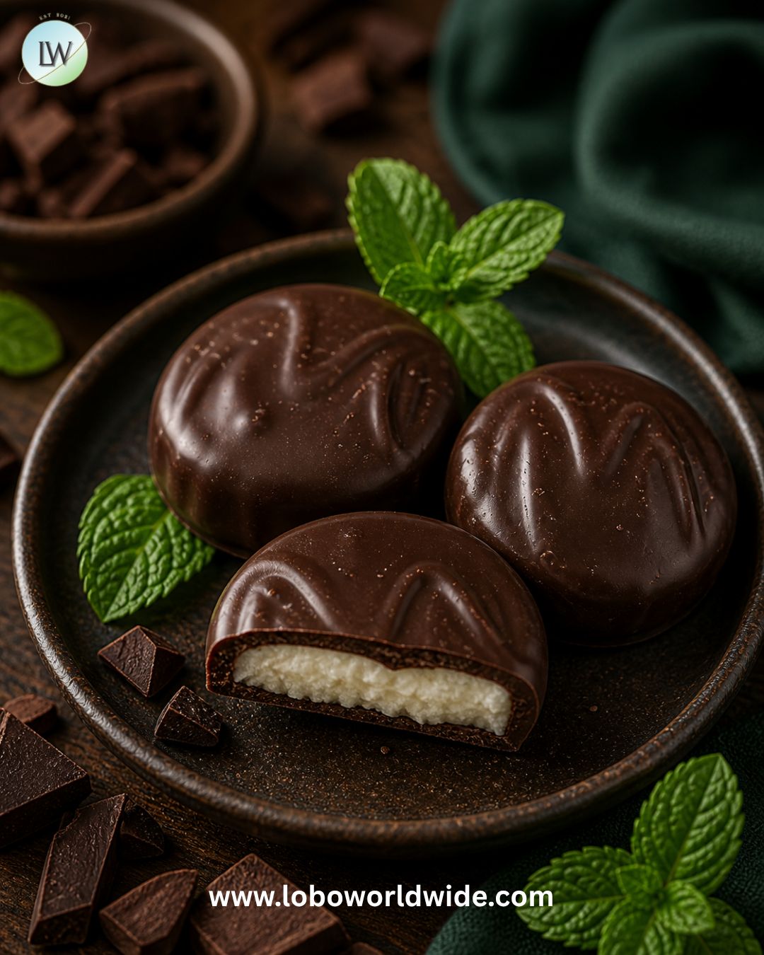 Mint Patties Dark Chocolate 2oz by Asher's - 36ct