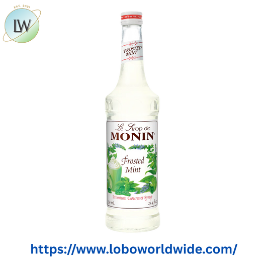 Monin Premium Frosted Mint Flavoring Syrup 750 mL
