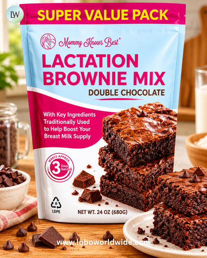 Mommy Knows Best, Lactation Brownie Mix, Double Chocolate, 24 oz (680 g)
