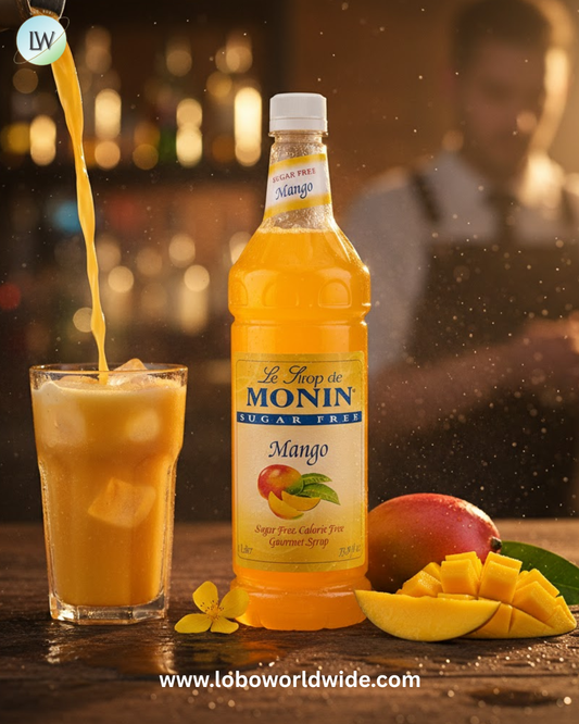 Monin Sugar Free Mango Flavoring Syrup 1 Liter
