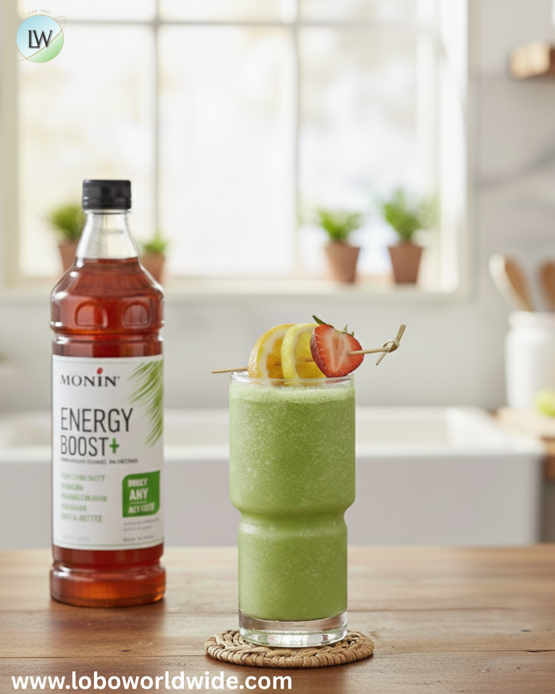 Monin Energy Boost Beverage Enhancement 1 Liter
