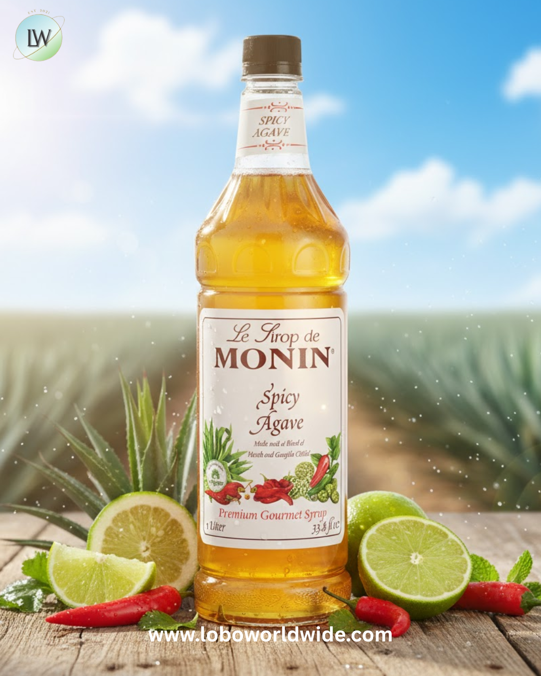 Monin Premium Flavoring Syrup 1 Liter-4/Case (Various Flavors)