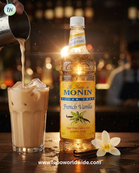 Monin Sugar Free French Vanilla Flavoring Syrup 1 Liter