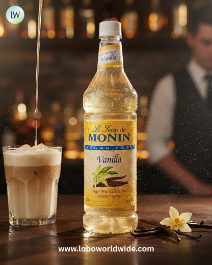 Monin Sugar Free Vanilla Flavoring Syrup 1 Liter
