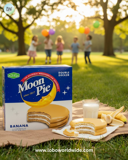 Moon Pie - Double Decker Banana - Box of 8 Individually Wrapped Pies