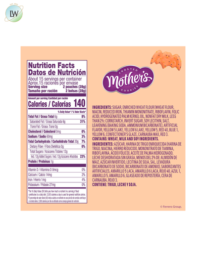 Mother's Eerie Critters Frosted Animal Cookies, 0.5 oz, 30 ct.