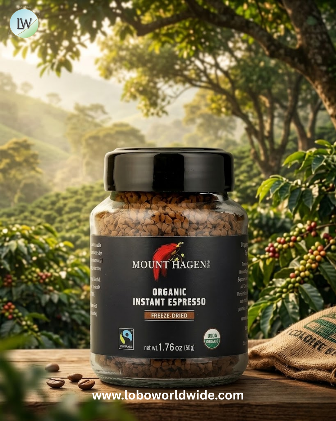 Mount Hagen, Organic Instant Espresso, 1.76 oz (50 g)