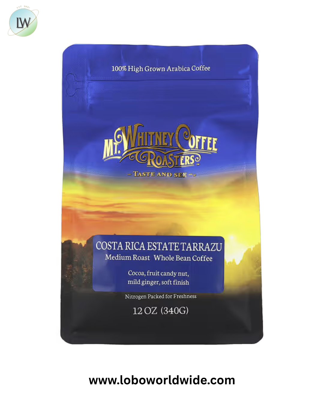 Mt. Whitney Coffee Roasters, Whole Bean Coffee, Medium Roast, 12 oz (340 g)
