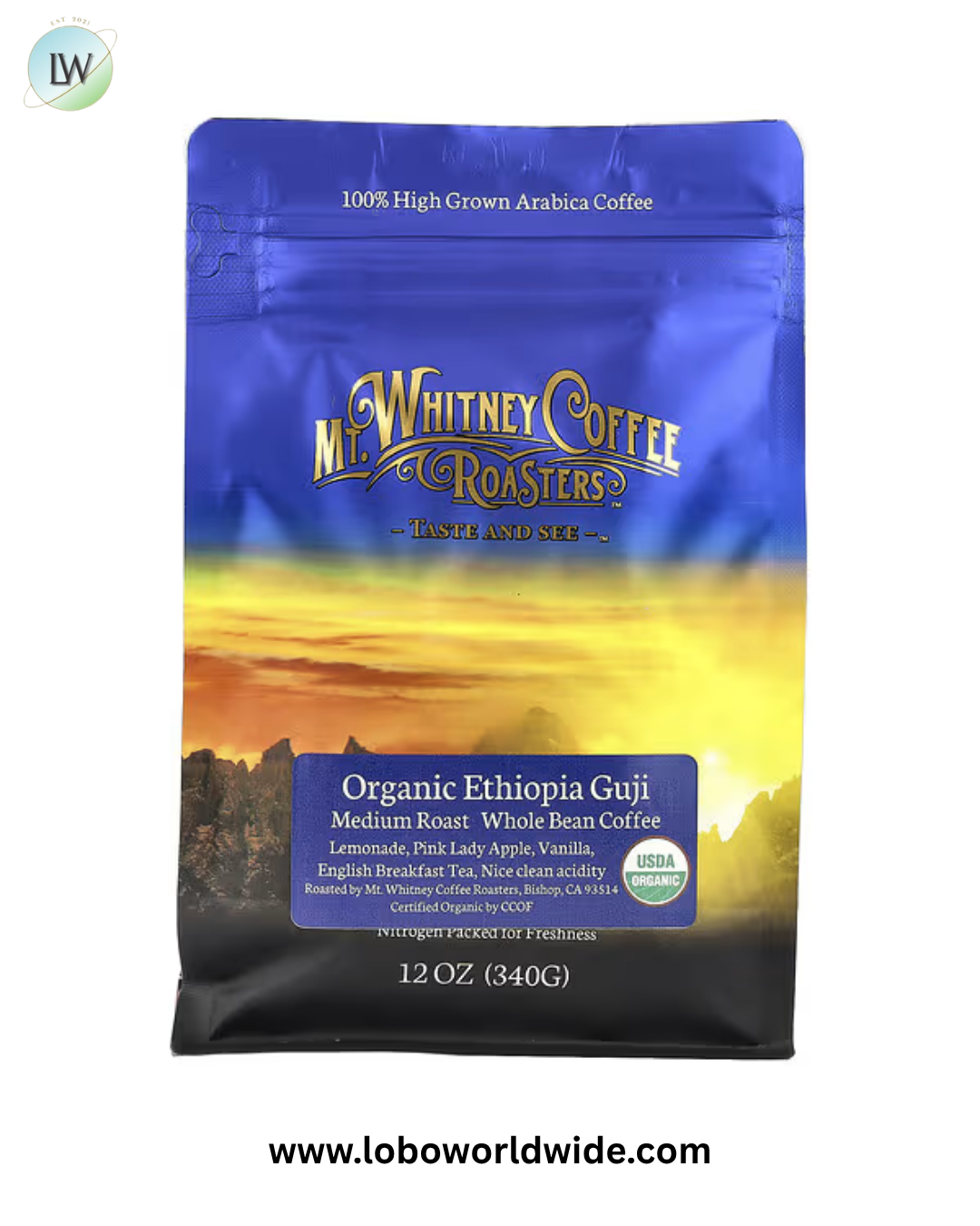 Mt. Whitney Coffee Roasters, Whole Bean Coffee, Medium Roast, 12 oz (340 g)