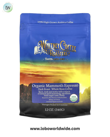 Mt. Whitney Coffee Roasters, Whole Bean Coffee, Medium Roast, 12 oz (340 g)