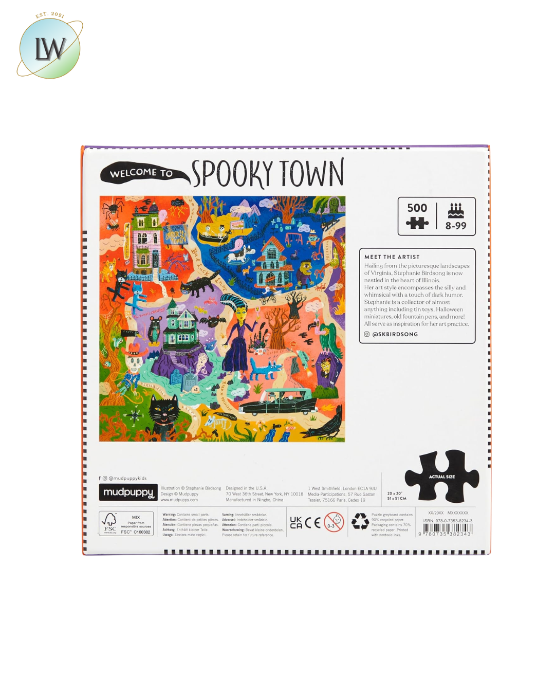 Mudpuppy - Welcome to Spooky Town 500 Piece Jigsaw Puzzle